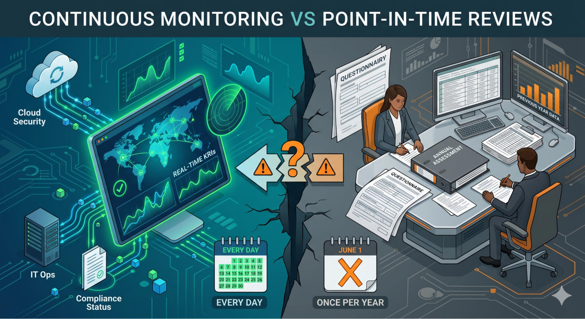 Continuous Monitoring vs Point-in-Time Reviews
